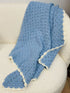 Kids and Babies' Crochet Blanket, kids room deco, kids gift, worsted wool and cotton blend